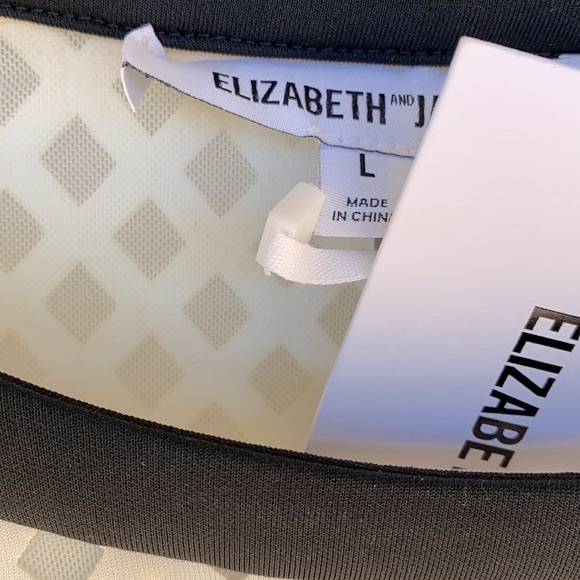 NWT Elizabeth and James Leda Lattice Laser Cut Mesh Crop Top L - Picture 4 of 8